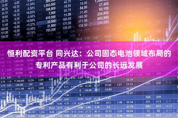 恒利配资平台 同兴达：公司固态电池领域布局的专利产品有利于公司的长远发展