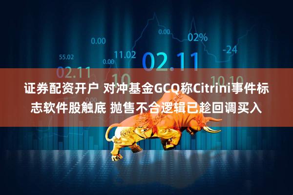 证券配资开户 对冲基金GCQ称Citrini事件标志软件股触底 抛售不合逻辑已趁回调买入